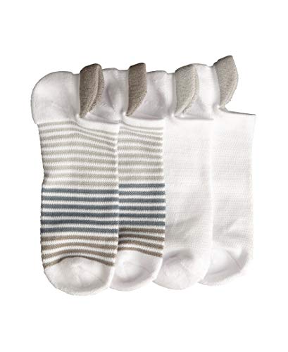 Lemon Women's 2-Pack Gradient Stripe Powder Ped No Show Sock, Mineral, One Size