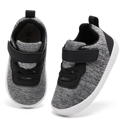 Image of MORENDL Toddler Sneakers Baby Boys & Girls Barefoot Shoes Lightweight Breathable Walking Running Tennis Athletic Sport Shoes
