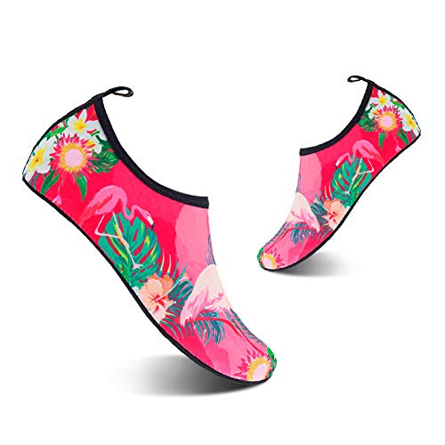 YALOX Water Shoes Women's Men's Outdoor Beach Swimming Aqua Socks Quick-Dry Barefoot Shoes Surfing Yoga Pool Exercise(HLN,38/39EU)