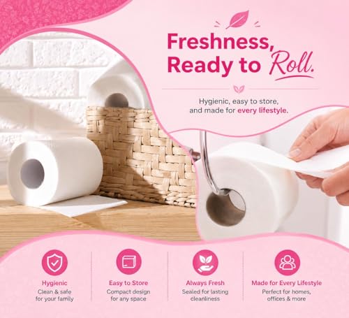 Image of Softouch 2 Ply Toilet Tissue Roll Pack of 20-250 Sheet Per Roll Soft and White Paper