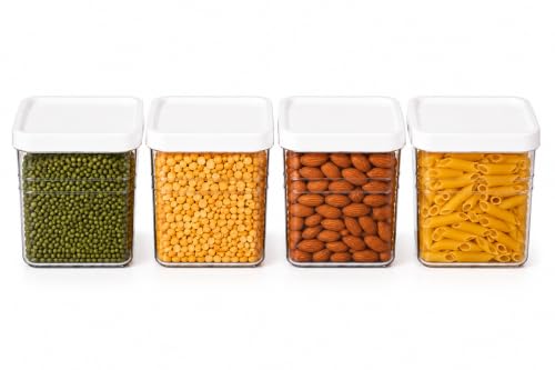 Image of Krevo Multipurpose Storage Containers, 800ml Airtight, BPA Free - Pack of 4