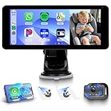 【6,86 Pouces Écran Tactile Écrans Partagés Camera Voiture pour Bébé pour Enfants】Ce babyphone arrière dispose d'une caméra HD 1080P et d'un écran IPS clair de 6,86 pouces. La résolution de l'écran peut atteindre 1280*720. Il est idéal pour les bébés sur la banquette arrière de la voiture et offre aux parents une vue en direct inaperçue de leur enfant, garantissant que votre bébé est en sécurité et toujours en vue et que vous pouvez rester connecté avec votre bébé pendant la conduite. De plus, le babyphone prend en charge la fonction d'écran partagé, ce qui vous permet d'utiliser la navigation tout en surveillant votre bébé, ce qui facilite votre conduite.