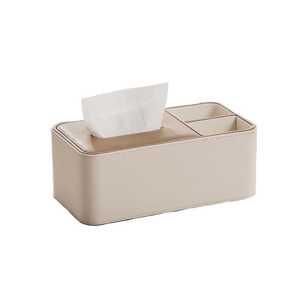 Tissue Case Tissue Box with Storage Compartment Square Home Living Room Desktop Tissue Dispenser(Multi-colored)
