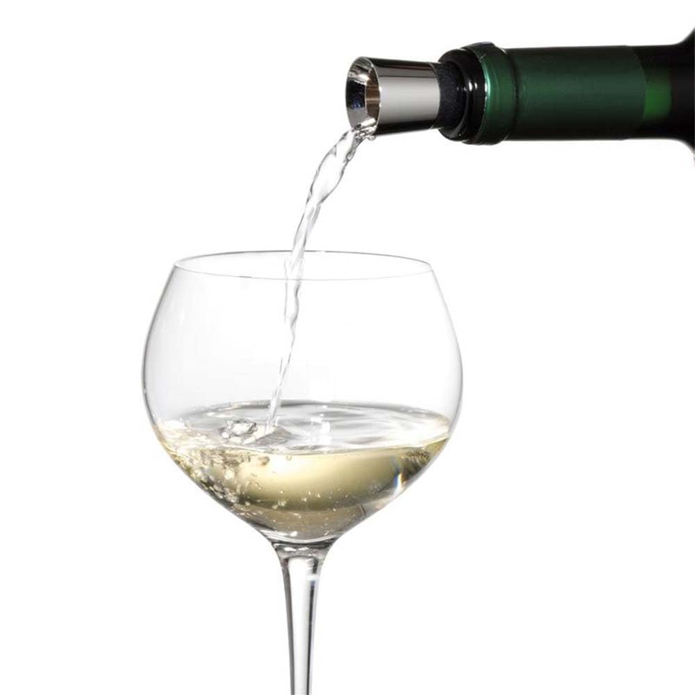 WMF Vino 2in1 Weinausgießer mit Flaschenverschluss, 2,4 cm, Ausgießer, Cromargan Edelstahl, Silikon, für alle Weinflaschen