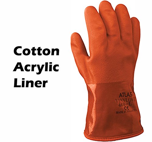 Atlas 460 Single Vinylove Cold Resistant Pvc Insulated Freezer Small Glove #TOP1