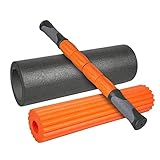 Trigger Point Therapy Set with Massage Stick: Foam Roller and Deep Tissue Muscle Massager for Physic