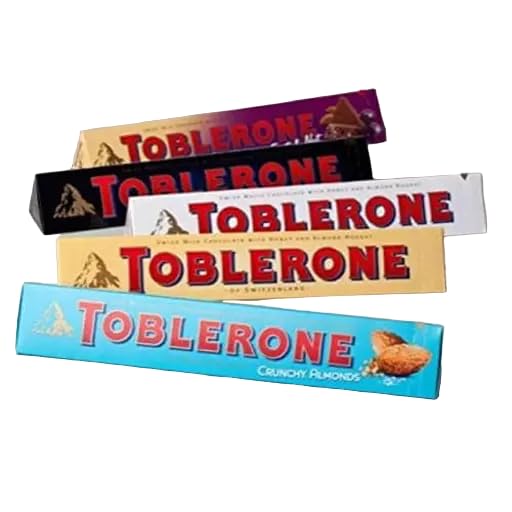 Toblerone Swiss Chocolate Gift Set Variety Pack 1, White, 1 Dark, 1 Crunchy Almond, 1 Milk, 1 Fruit & Nut, Love To Share 100 Gram (Pack Of 5) Imported (B0CJLS96F5) Amazon Price History, Amazon Price Tracker