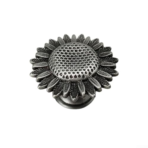 LifenaviStore Deslumbrantes pomos con forma de girasol hechos de aleación de zinc para armarios infantiles fiables (lata antigua)