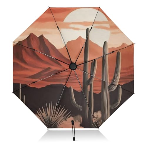 Parapluie de protection solaire UPF 50+ compact et coupe-vent automatique