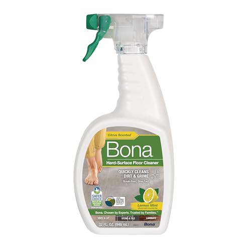 Image of Bona Multi-Surface Floor Cleaner Spray - 32 fl oz - Lemon Mint Scent - Refillable - Residue-Free Floor Cleaning Solution for Stone, Tile, Laminate, and Vinyl Floors