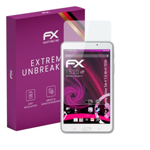 atFoliX Glasfolie kompatibel mit Samsung Galaxy Tab 4 7.0 Wi-Fi T230 Panzerfolie, 9H Hybrid-Glass FX Schutzpanzer Folie atFoliX Glasfolie kompatibel mit Samsung Galaxy Tab 4 7.0 Wi-Fi T230 Panzerfolie, 9H Hybrid-Glass FX Schutzpanzer Folie