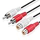 CABLEPELADO Audiokabel 2 x Cinch-Stecker - 2 x Cinch-Buchse | Verlängerungskabel | Stereo | 2,5 Meter