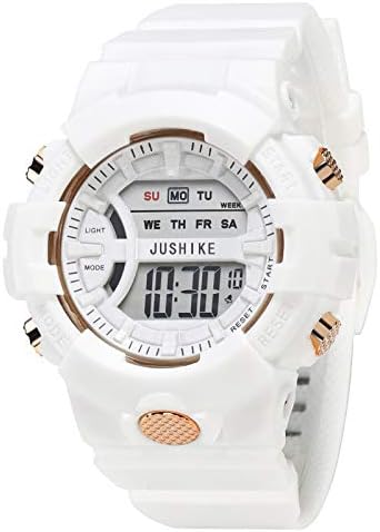 Kids Digital Watch with White Dial, Rubber Strap, and Easy-to-Wear Design for Boys and Girls – Fun and Stylish