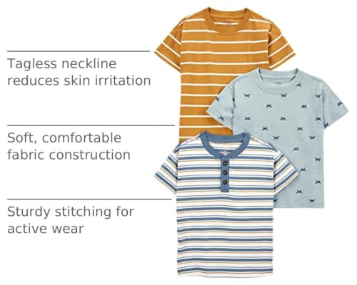 Image of Simple Joys by Carter's Baby Boys' 3-Pack Short-Sleeve Tee Shirts