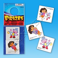 48 Dora the Explorer Temporary Tattoos - 12 individual packs of 4 each