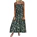 Produktbild Leinenkleider Damen Boho Lang Maxi Kleid Dasongff Spaghetti Bügel Trägerkleid Armellos Kaftan Stilvoll Faltenrock Ethnisch Stil Strandkleider Sommerkleid Locker
