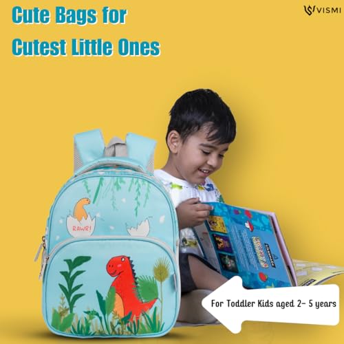 Image of VISMIINTREND Baby School Bag for Kids Boys /Girls, Small, Cute Preschool Backpack Bags for 2-5 year old, Casual, Picnic, Travel, 13 inch, 15 L, Birthday Gift for Kids, Customized, Water Resistant