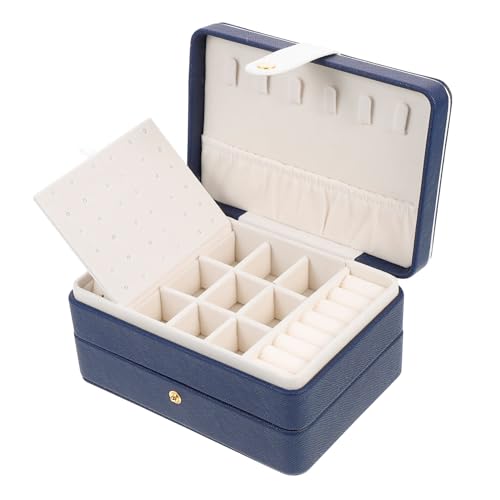 Boîte à bijoux multicouches zippée et coffret de rangement portable