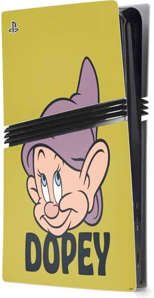Skinit Decal Gaming Skin Compatible with PS5 Pro Console - Officially Licensed Disney Snow White Dopey Dwarf Design