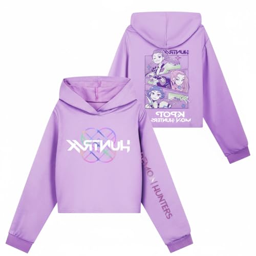 YiJee Sudaderas KPOP Huntrix para Niñas, Sudadera Corta con Capucha, Moda Y2K Hip...