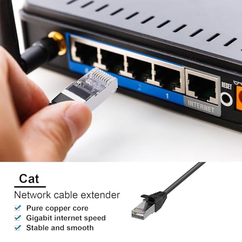 Image of RJ45 1 Male to 4 x Female LAN Splitter Adapter Cable Suitable Super Cat6 | Ethernet Splitter Cable Suitable Super Cat5, Cat5e, Cat6, Cat7 LAN Ethernet Socket Connector Adapter ONE Internet