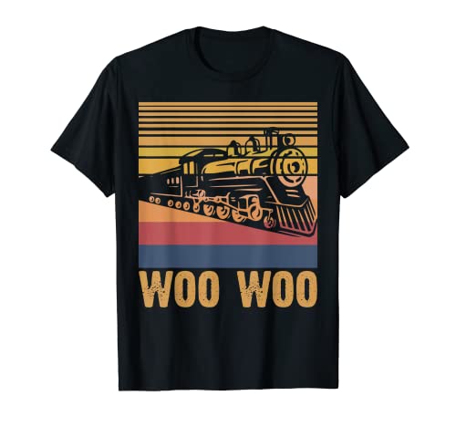Vintage Trenes Woo Woo Retro Vintage Tren Camiseta