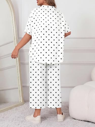Image of Women's Plus Size 2 Piece Outfits Batwing Sleeve Top Wide Leg Lounge Set | Crew neck top, Cozy 2 piece lounge set, Casual