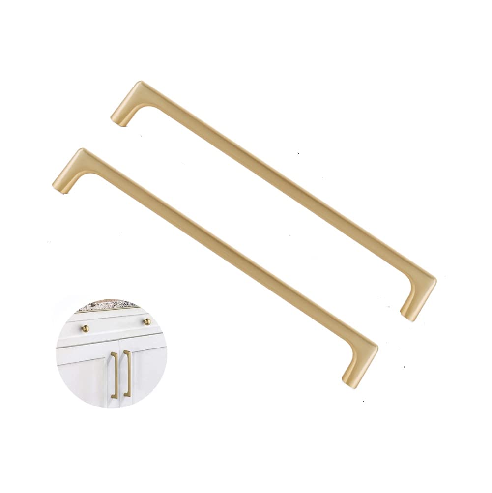 SYDARSYN Kitchen Cupboard Handles Brushed Brass Drawer Handles Cabinet Handles Kitchen Door Handles 320mm