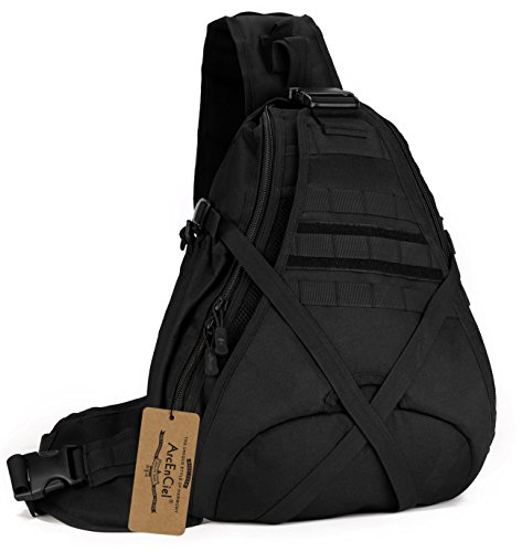 ArcEnCiel Tactical Sling Pack Military Molle Chest Crossbody Shoulder Bags Motorcycle Bicycle Assault