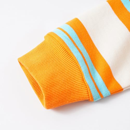 LittleSpring Boys Girls Striped Sweatshirt Long Sleeve Pullover Casual Crewneck Tops4