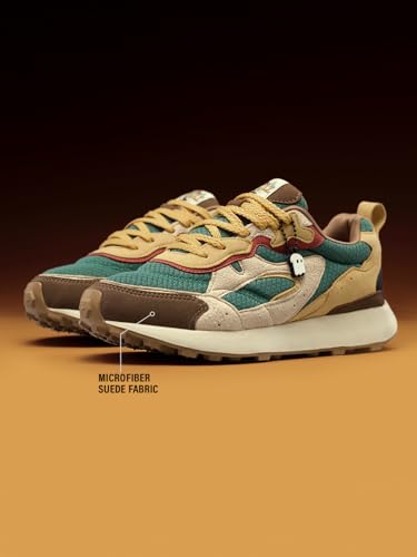 Image of The Souled Store Trailz: Men and Boys Low Top Sneakers Modern Retro Runner Breathable Mesh and Microfiber Suede Cushioned Insole Lugged Outsole Lace Up