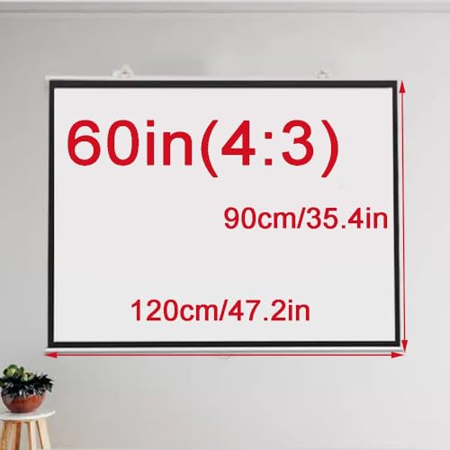 Pantalla para proyector manual 60 pulgadas 4:3 miniatura 6