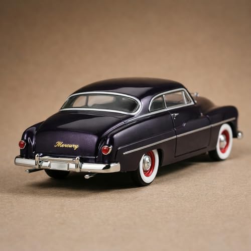Image of Wizplex Bburago Official Licensed 1950 Mercury 1:64 Scale Die Cast Metal Toy Car with Sealed Body Casting - Collectible Miniature Model for Display and Gifting, Ages 3 and Up
