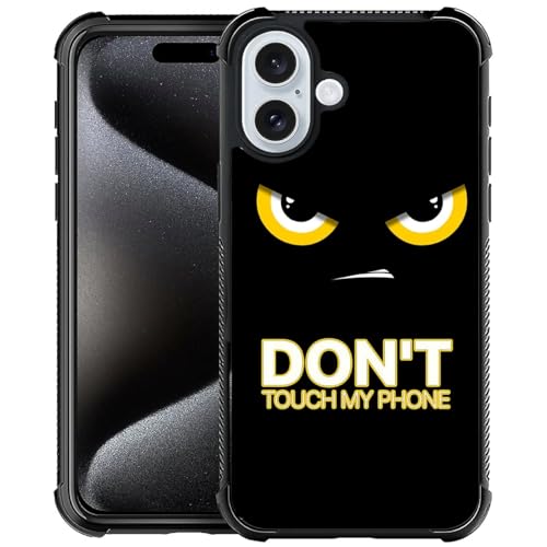 CARLOCA iPhone 16 PluspP[XAAngry Dont Touch My Phone t@bVp^[fUC ̎q ϏՌ h~ n[h PC obNP[X iPhone 16 Plusp