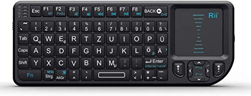 Minic Rii X1 (mwk01) QWERTZ (alemán) con ratón touchpad para PC, Xbox 360, PS3, TV Box Google Android, HTPC, IPTV, SMartTV