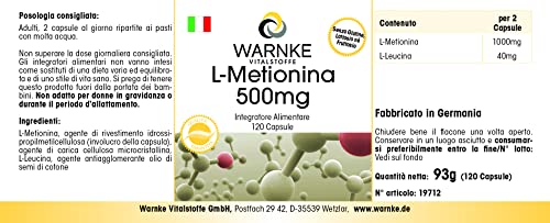 L-Methionine 500mg - veganistisch & hoog gedoseerd - essentieel aminozuur - 120 capsules - Image 7