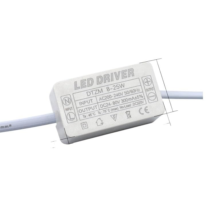 ICXLPMC 5pc LED Drivers 300mA 8-25W 18-36W 36-50W LED Power Supply Adapter Unit with Cable AC 200-240V Lighting For LED Lights (8-25W DC24-80V)