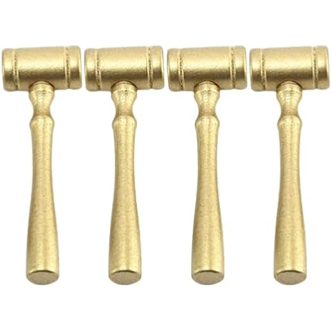 SHINEOFI 4PCS Judge Gavel Toy PropWooden Gold Judge Gavel Prop Cosplay Costume Accessories Party Favor Judge/Auction Sale Mallet Hammer Cover