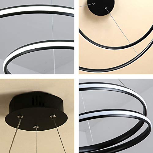 Suspension plafonnier LED 52W lustre variable pour éclairer grande table