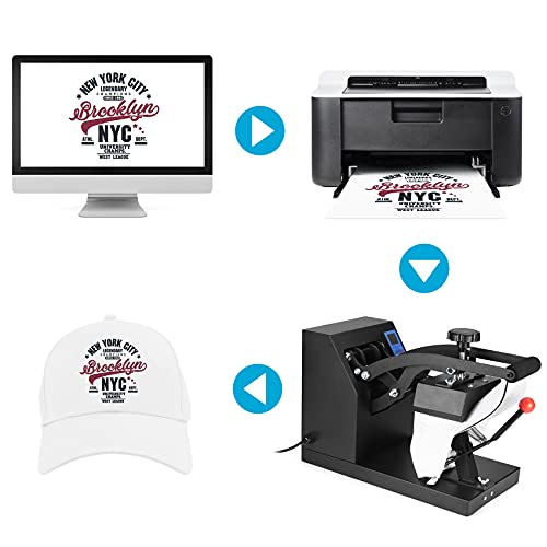 PNKKODW Hat Press Digital Baseball Cap Heat Press Machine 6x3.5 Inch Clamshell Design Curved Element Cap Sublimation Transfer Press with LCD Timer and Temperature Control, Rigid Steel Frame,Black