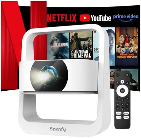 Venus V1[2.0] Proyector Portátil Mini Android 500ANSI, 4K Soporte...