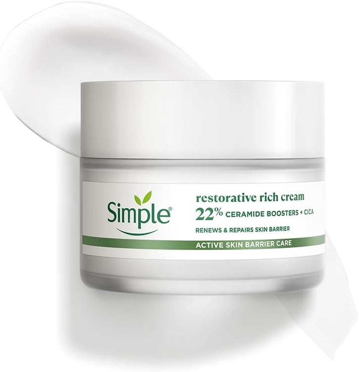 Simple Active Skin Barrier Care Restorative Rich Cream 40g | with 22% ceramide boosters & cica | renews and repairs the skin barrier