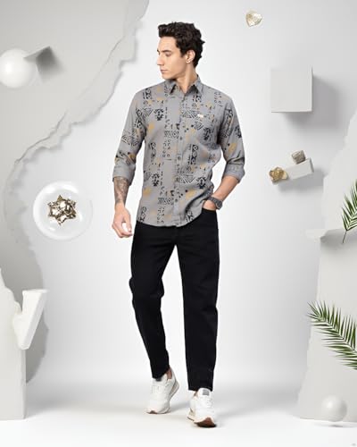 Image of Majestic Man Pure Cotton Printed Trendy & Comfortable Casual Shirt