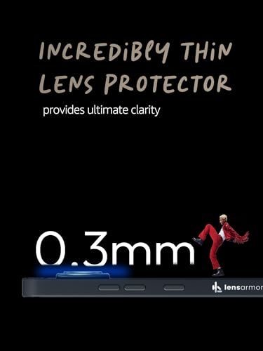 Image of Lensarmor Camera Lens Protector for Nothing Phone 4a 5G / Nothing Phone (4a), Black Ring, HD Clear Scratch Resistant Lens Guard with Precise Cutout, Case Friendly Camera Protection
