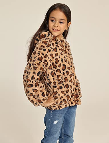 Danna Belle Girls Full Zip Hoodie Fleece Jacket Sherpa Hoodie Coat Fall Winter Outwear 5-12Y3