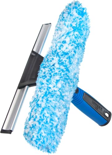 Image of Unger Professional Connect & Clean 2-in-1 Squeegee & Scrubber, 10 inch Window Cleaning Tool, Commercial and Residential Use, Washer Cleaner Supplies to Remove Excess Water and Dry (Pack of 10)