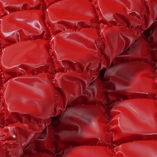 Sewing Supplies 100x137cm Soft PU Fabric Cotton Padded Quilted Embossed Plaid Fabric Waterproof Cloth for Coat Jacket Garment Bag Soft Fabric(8)