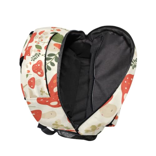 Sac à dos champignon rouge avec grand compartiment pour étudiants - 5