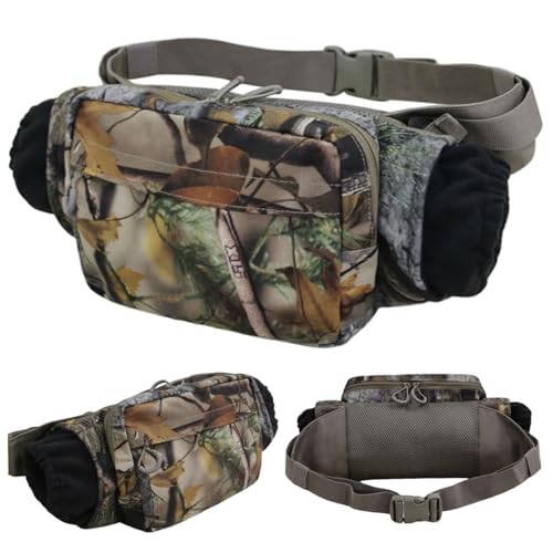 Pochette chauffe-mains de chasse thermique à sangle réglable et poches zippées imperméables