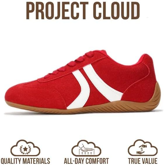 Project Cloud Barefoot Shoes Women – Memory Foam Lace-Up Womens Sneakers – Lightweight & Non Slip Womens Shoes Casual – All-Day Women's Fashion Sneakers for 2026 (Goal) - Image 4